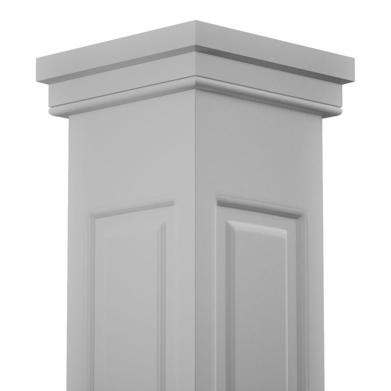 Ensemble de colonnes à double panneau surélevé Craftsman Classic Square, H 108 po x l 7,63 po