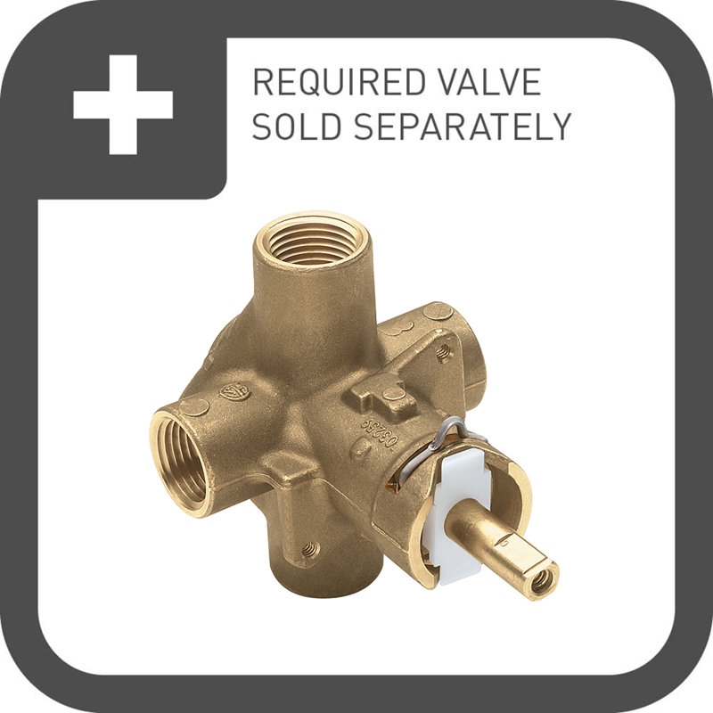 Moen Eva Conversion Posi-Temp Shower Trim Kit, Valve Required, Brushed Nickel