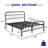 Amylia  Anti-Sway Heavy Duty 14” Metal Iron Bed Frame - Noise-Free Platform Bed with Headboard & Footboard, Artistic Steel Pipe Molding, Non-Slip, No Box Spring Needed, Queen Size for Master Bedroom/Shared Space-683433457