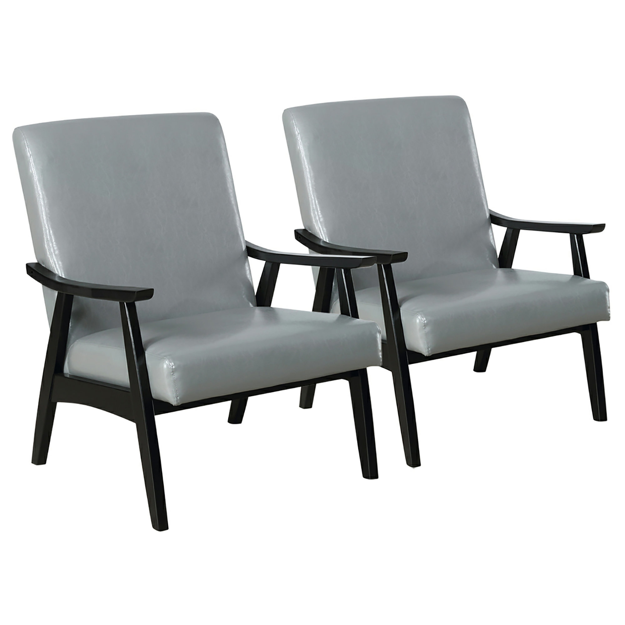 Gray accent chairs discount set of 2