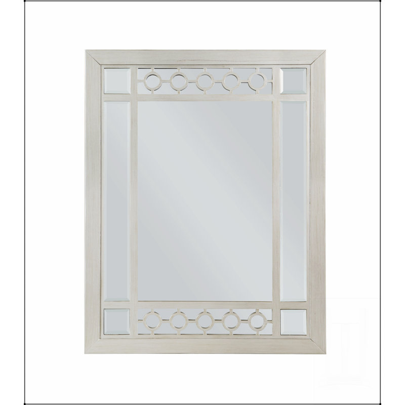 Miroir avec bordure biseautée et bordure géométrique surélevée Varian