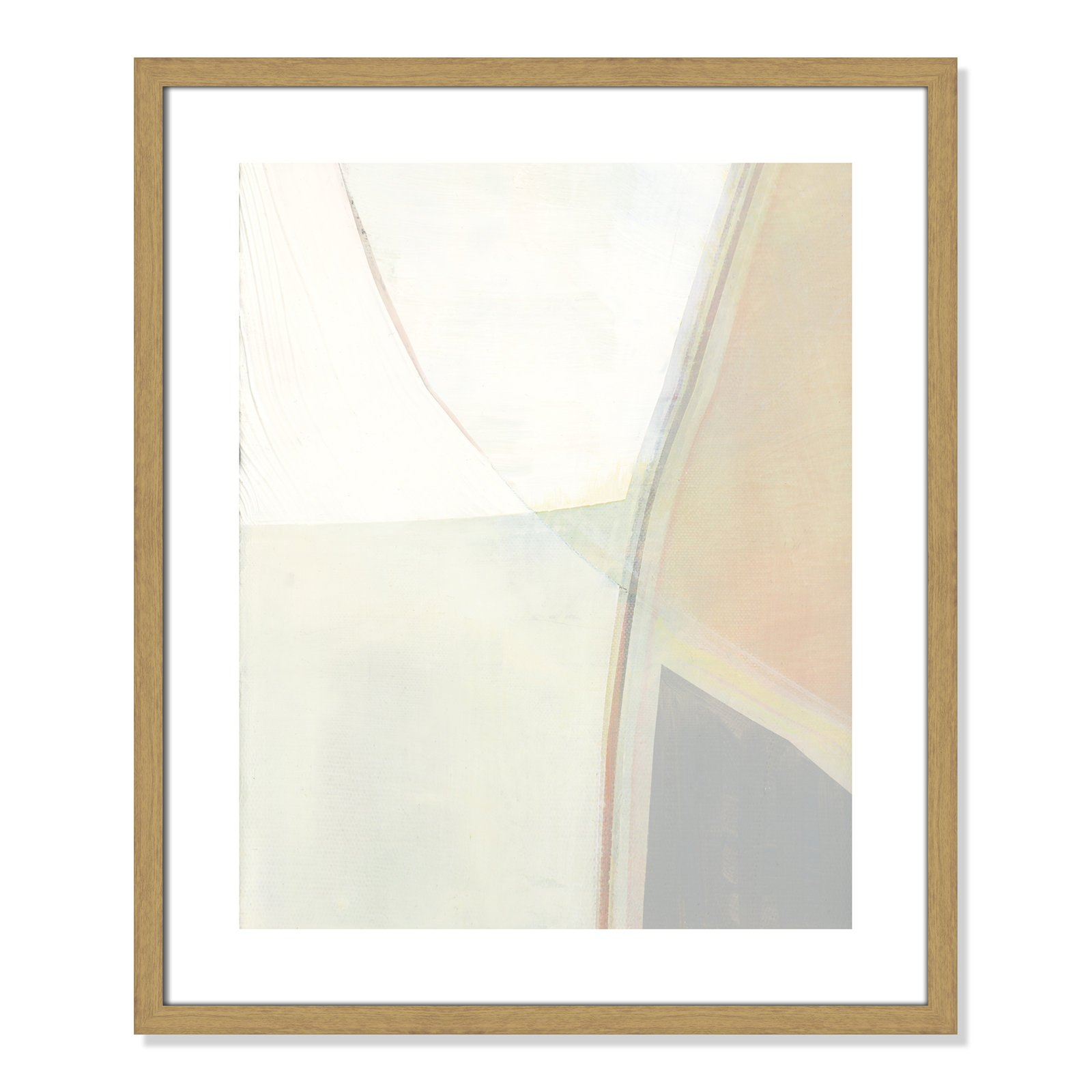 Alexandria "In Neutral II" Painting by Cartissi, 25.5" H x 21.5" W x 0.75" D, Beige Wood Framed Paper