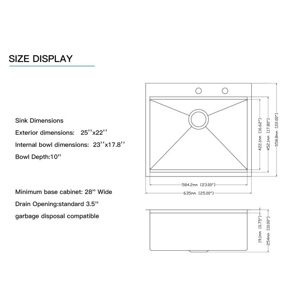 Dimensions du produit