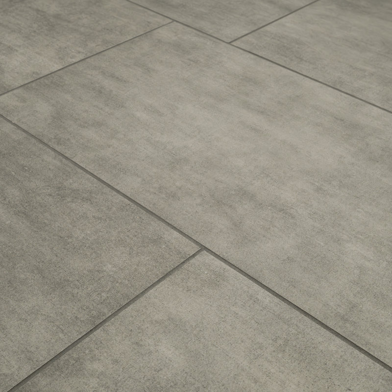 Carreau de sol en céramique aspect béton mat 12 po x 24 po Jamboree, Cemento