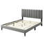 King Sized Bed In A Box With Immersion - Grey Fabric Headboard Supplied Channel Section