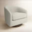 Fauteuil demi-tonneau pivotant avec repose-pieds Bennett-129180035