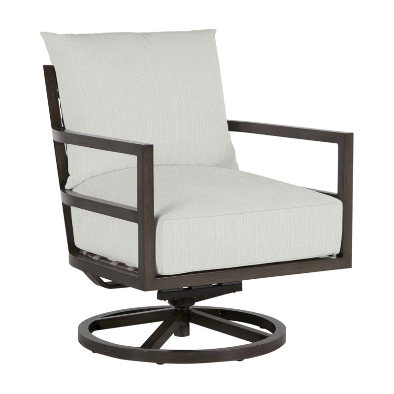 Chaise berçante pivotante en aluminium Santa Barbara, Argent Vérone, Pas de soudure, Standard Plus
