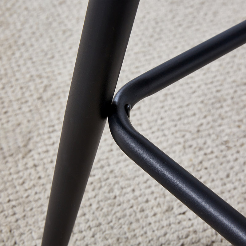 Modern Bar Chair Set, 2, Black