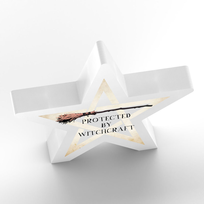 Hymera Protected By Witchcraft Witch Humour Wooden Star Letter Block