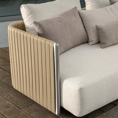 Causeuse d'extérieur en tissu avec coussins Sunbrella® 69,69 po Tauni