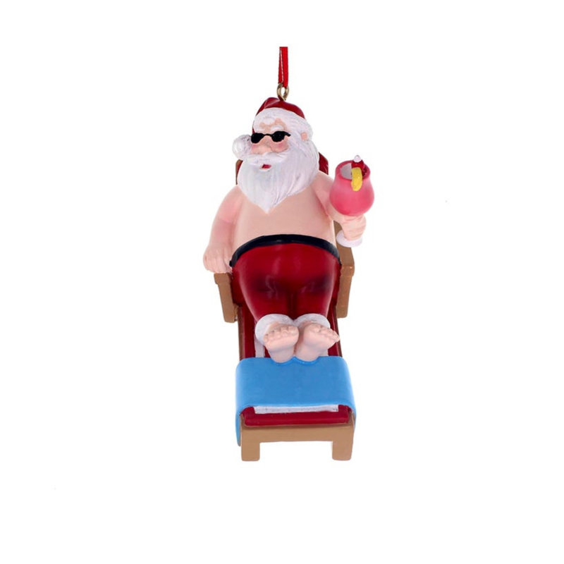 Ornement suspendu de chaise longue Santa