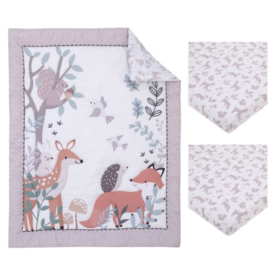 Ensemble de literie pour lit de bébé 3 pièces Nojo Mayna Redwood Rover Mayna
