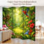Cloison pliante 6 panneaux paravent Royal Tropical Jungle Fleurs éclatantes Feuillage vert dense Pépinière Toile Séparateur de pièce Cloison de protection autoportante Cloison d'intimité-131521408-131521410