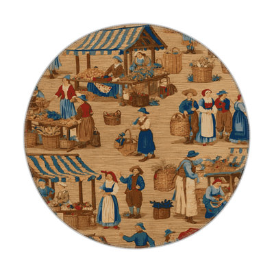 Tapis d'intérieur et d'extérieur brun français