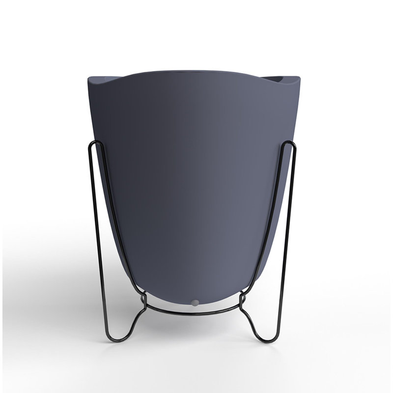 Clent Pot Planter, 14.37" H x 17.52" W x 17.52" D, Gray