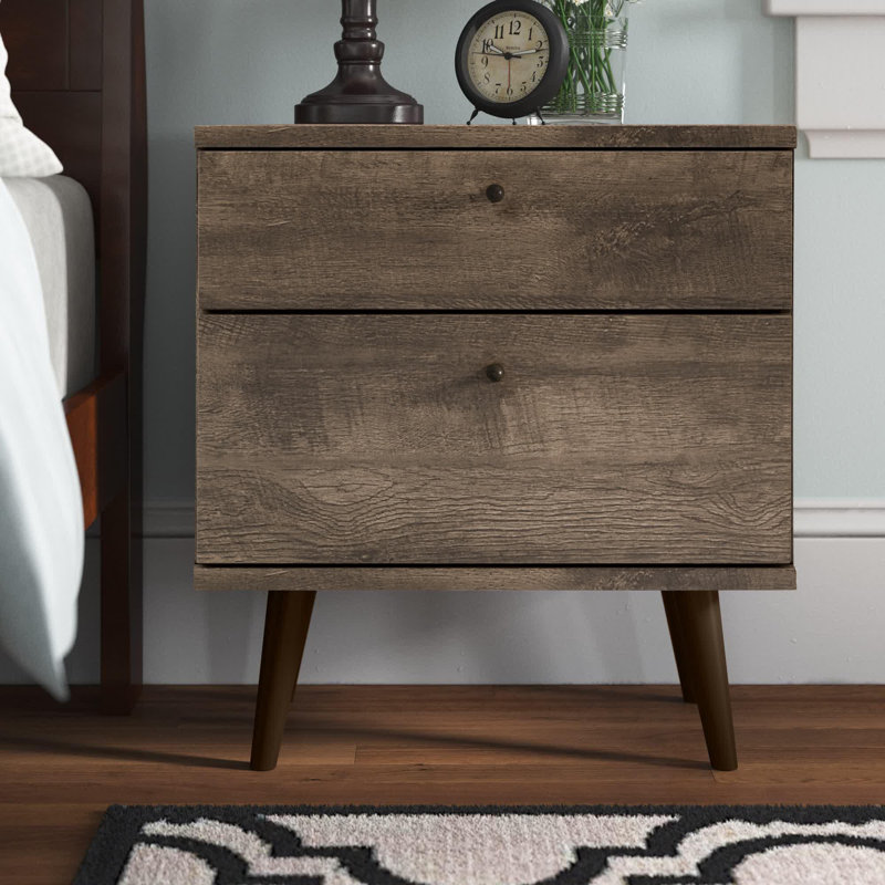 Baldomera 21'' W Nightstand, Distressed Brown