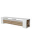 Meuble télé moderne avec plusieurs tablettes, noyer et blanc, 61,0 po x 13,8 po x 13,8 po | 100% panneau de particules enduit de mélamine, épaisseur: 0,7 pouce | Solution de rangement élégante pour le salon et les espaces de divertissement-683262394
