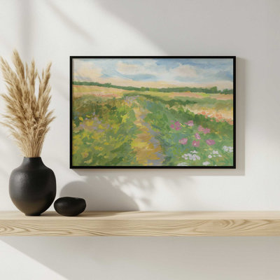 Windswept Flower Field I by Victoria Barnes Art Print
