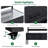 62.3" Patio Kitchen Island – Solid Wood Cart with Stainless Steel Top, Raised Shelf & Drawers, Grill Prep Table for BBQ & Party (Black)-130030758