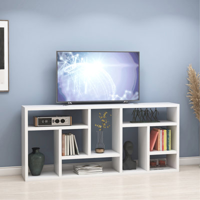 Display Bookcase In White - Organize And Decorate Your Home Modern 9-shelf Elevate Decor Level