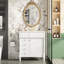 Meuble-lavabo avec lavabo, 2 tiroirs et poignées en métal-1763446243