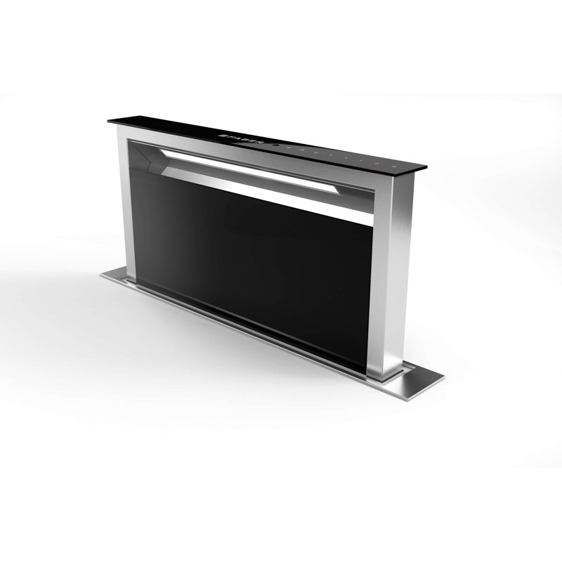 Scirocco Lux 36 inch Black Glass with Stainless Steel