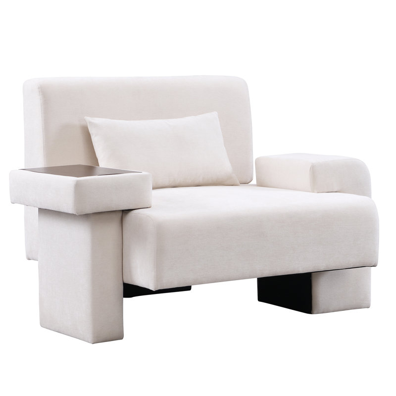 Fauteuil surdimensionné avec accoudoirs asymétriques - siège de 19,5 po de large et rembourrage supplémentaire pour fauteuil de 48 po de style accoudoir carré
