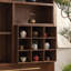 43,31 "nouvelle vitrine de style chinois en bois massif brun, bibliothèque multi-baies, armoire d'appoint basse, présentoir