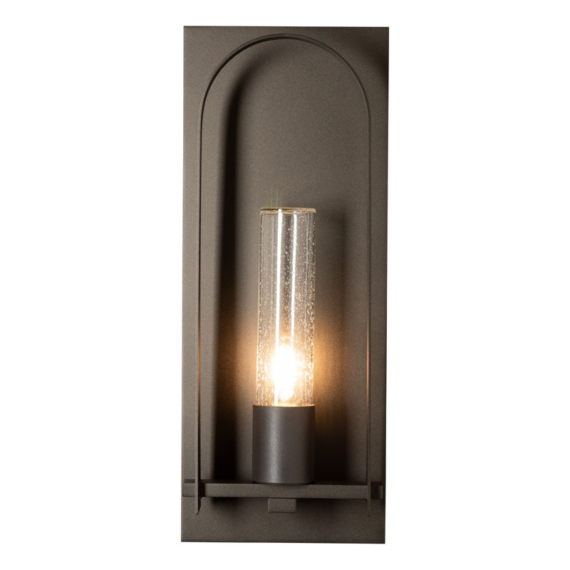 Triomphe Aluminum Wall Light, 24" H x 9.5" W x 4.6" D, Oil Rubbed Bronze, Seeded Clear