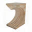 Table d'appoint sculpturale arquée avec finition faux travertin - 16,3 po x 12,2 po x 22,6 po