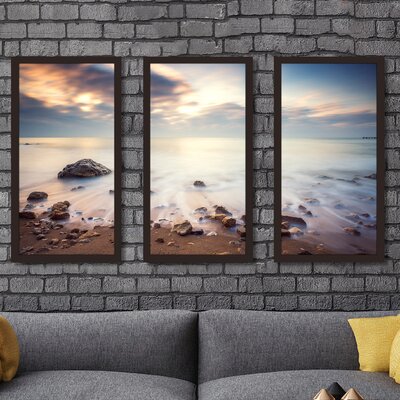 Beautiful Cloudscape Over the Sea 2 - 3 Piece Picture Frame Photograph Print Set on Acrylic -  Picture Perfect International, 704-4392-1224