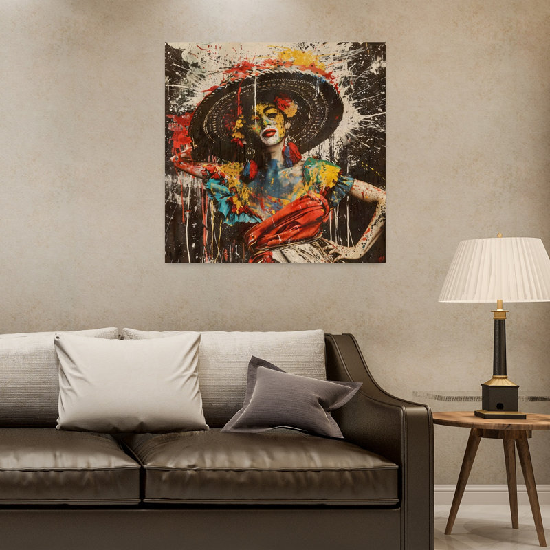 Art urbain contemporain La Mexicana IV, H 32 po x l 32 po