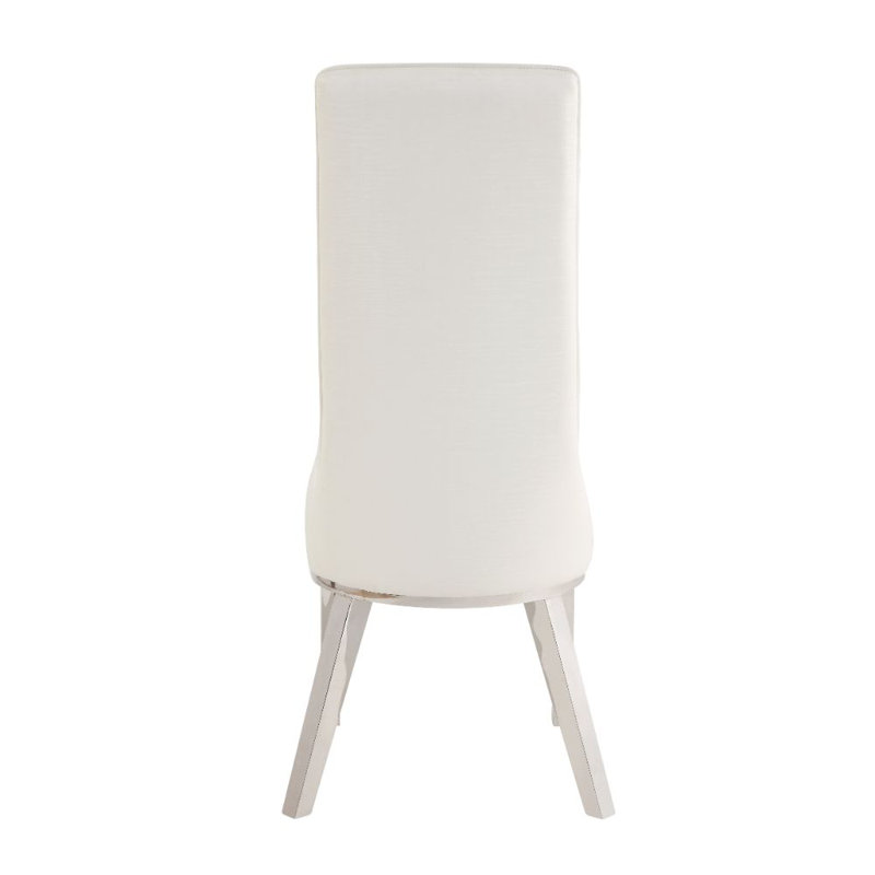 Chaise d'appoint rembourrée Wicher, Blanc