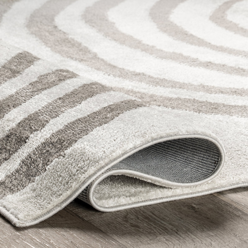 Sena Modern Rainbow Area Rug, Rectangle 4'3" x 6'