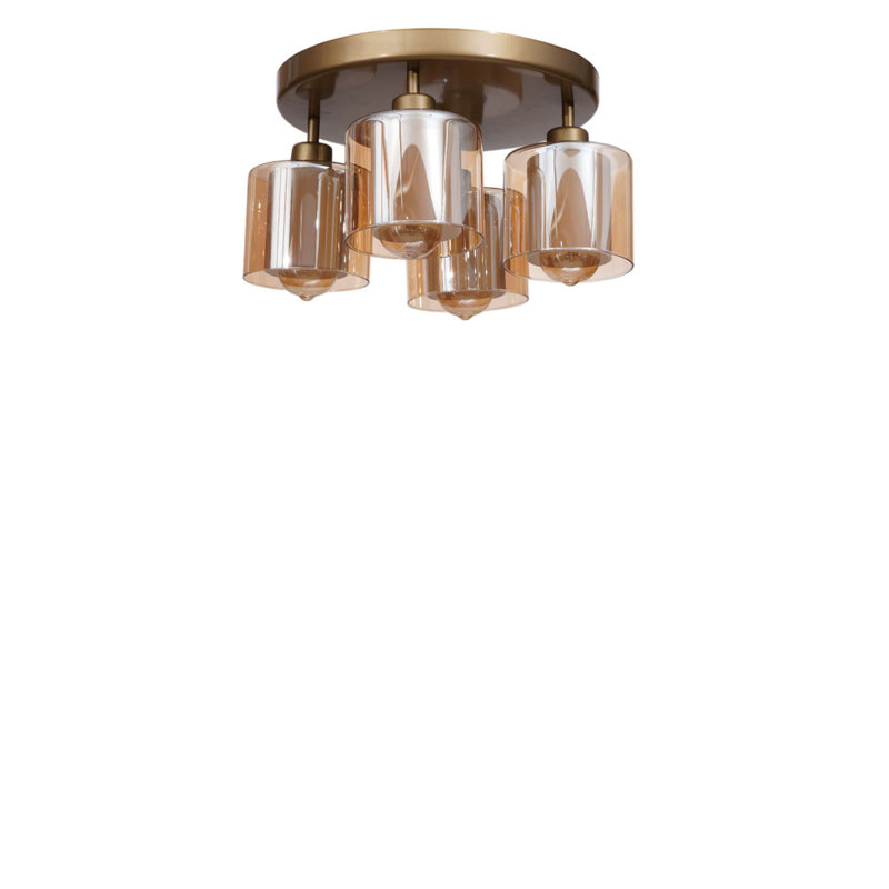 Lustre, 4 étages, Or / miel, Quatre lumières