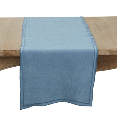 Stonewashed Overlock Edge Table Runner