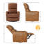 Fauteuil inclinable électrique, fauteuil inclinable pivotant en similicuir avec port USB, chameau de salon