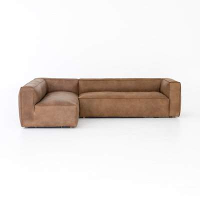 Strom Top Grain Leather Sofa and Chaise