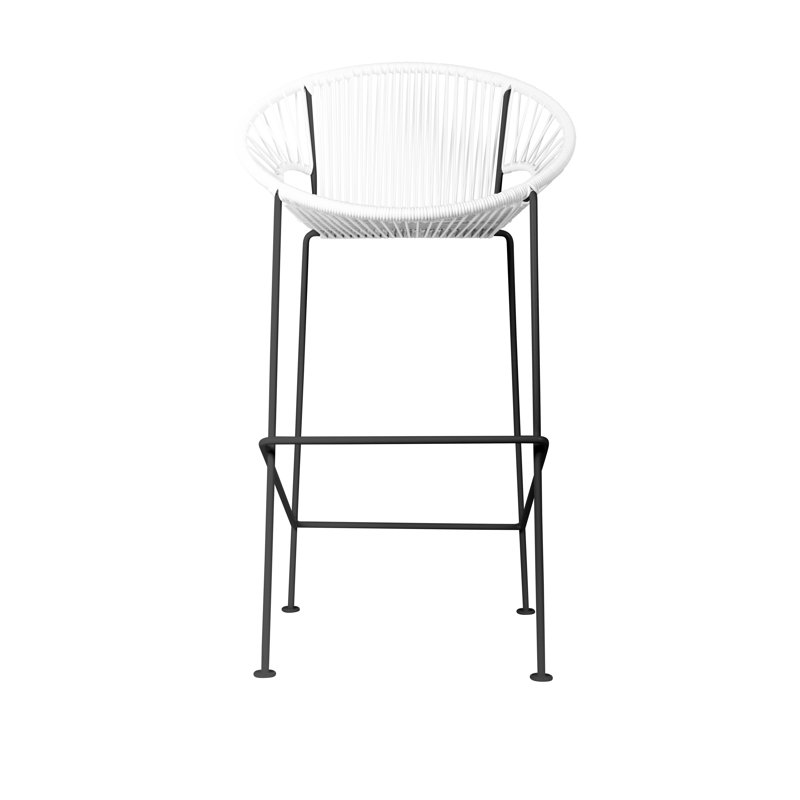 Tabouret de bar Alaena Puerto, Noir, Blanc