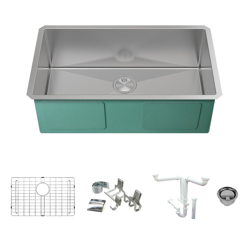 Évier de cuisine encastrable avec filtre à panier L 32 po x l 19 po Diamond Super