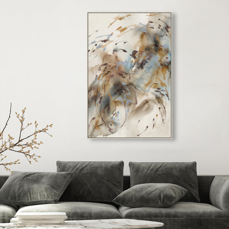 Mindfulness Print by Oliver Gal, 46"H x 31"W, Silver Floater Frame