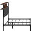 Base de lit plateforme en bois, chevet avec emballage souple et 2 pièces, grand espace de rangement au bas du lit-1304853864