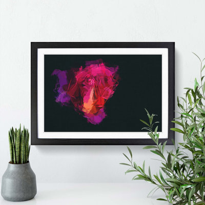 Rose in Pink & Purple in Abstract - Picture Frame Graphic Art Print