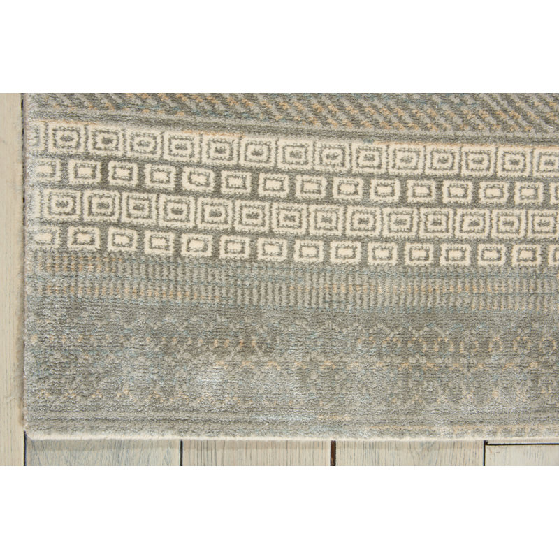 Performance Viscose Striped Indoor Rug, Runner 2'3" x 8'
