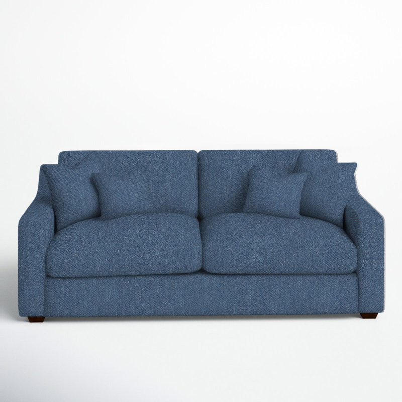 Canapé rembourré 95 po Rhodes, Denim indigo classique