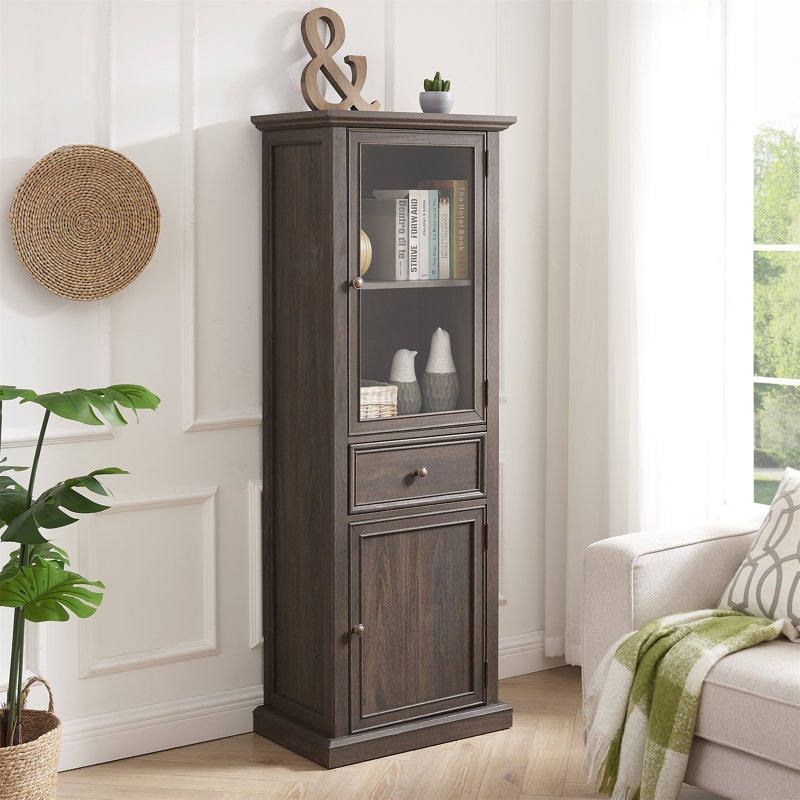 Tall Storage Cabinet, Brown