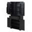 Armoire de rangement pour salle de bain avec portes et tiroir, plusieurs espaces de rangement, tablette réglable, noir-465418718