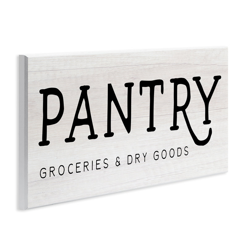 «Rustic Pantry Groceries Sign», art mural sur bois par Daphne Polselli