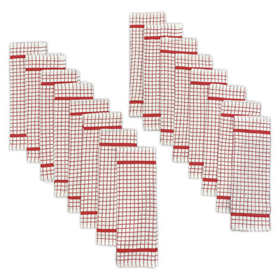 Torchon en coton à carreaux