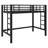 Metal Loft Bed With Convenient Ladder & Sturdy Guardrails-1237584664